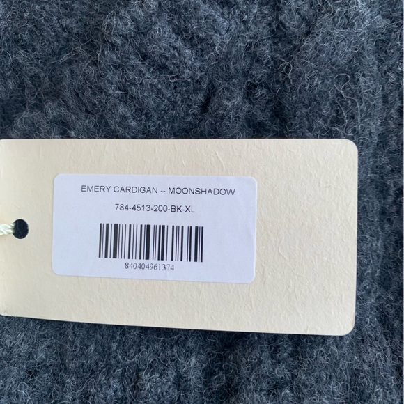 NWT Doen Emery Wool Alpaca Cable Knit Button Cardigan Sweater Moonshadow Gray - Picture 4 of 8